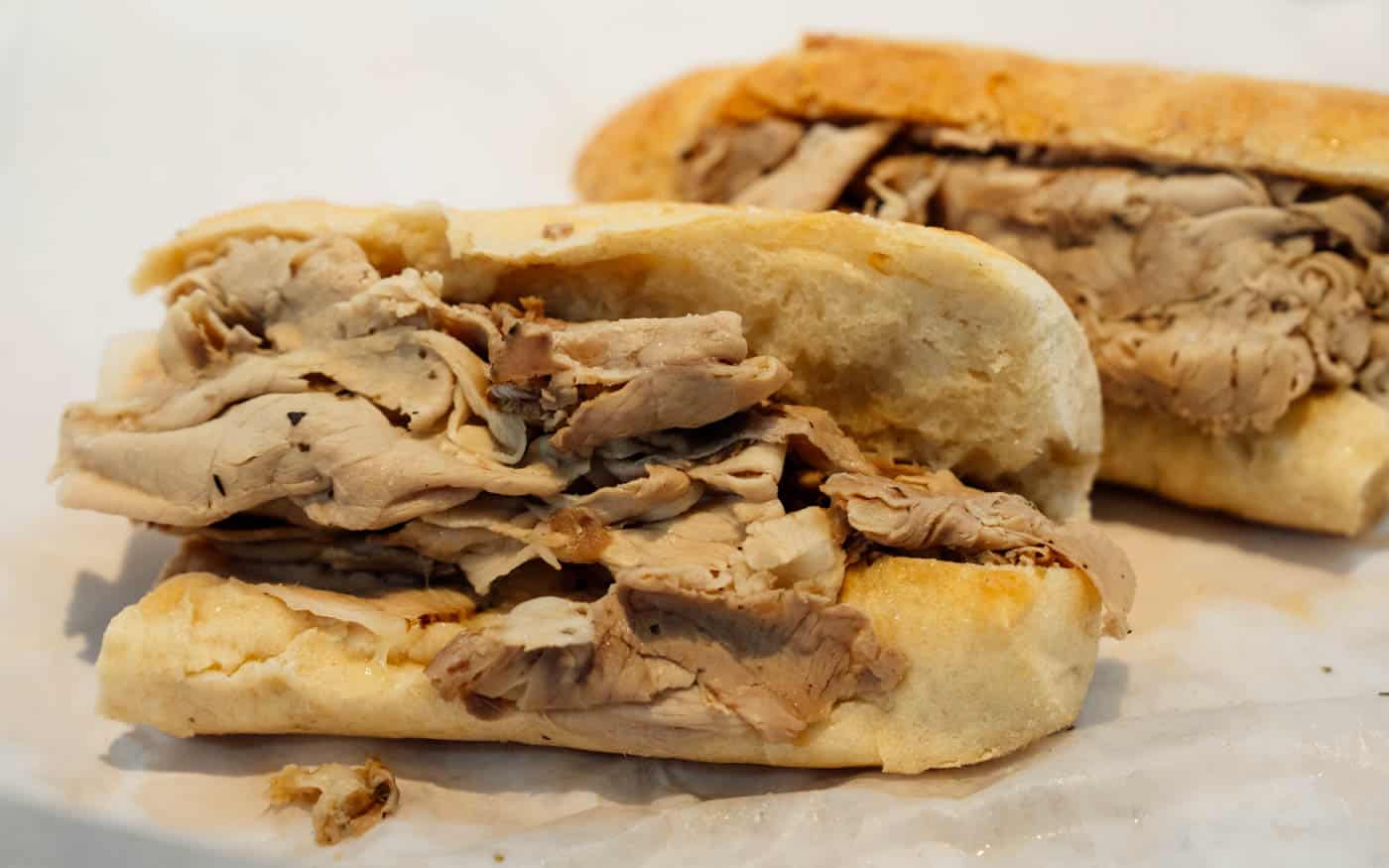 John's Pork Sandwich im Reading Terminal Market Philadelphia