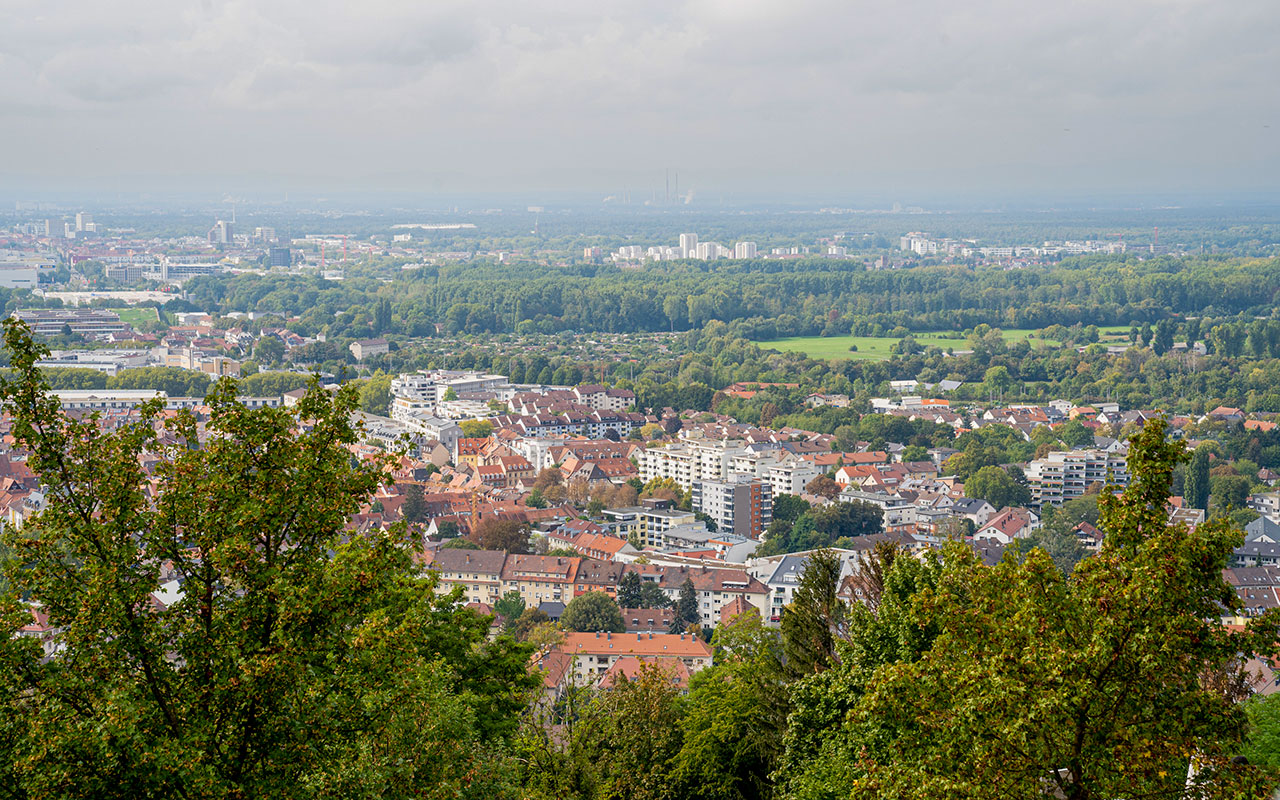 Aussicht auf Karlsruhe Durlach