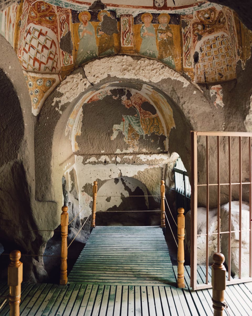 Fresken einer Kirche im Ihlara Valley in Kappadokien
