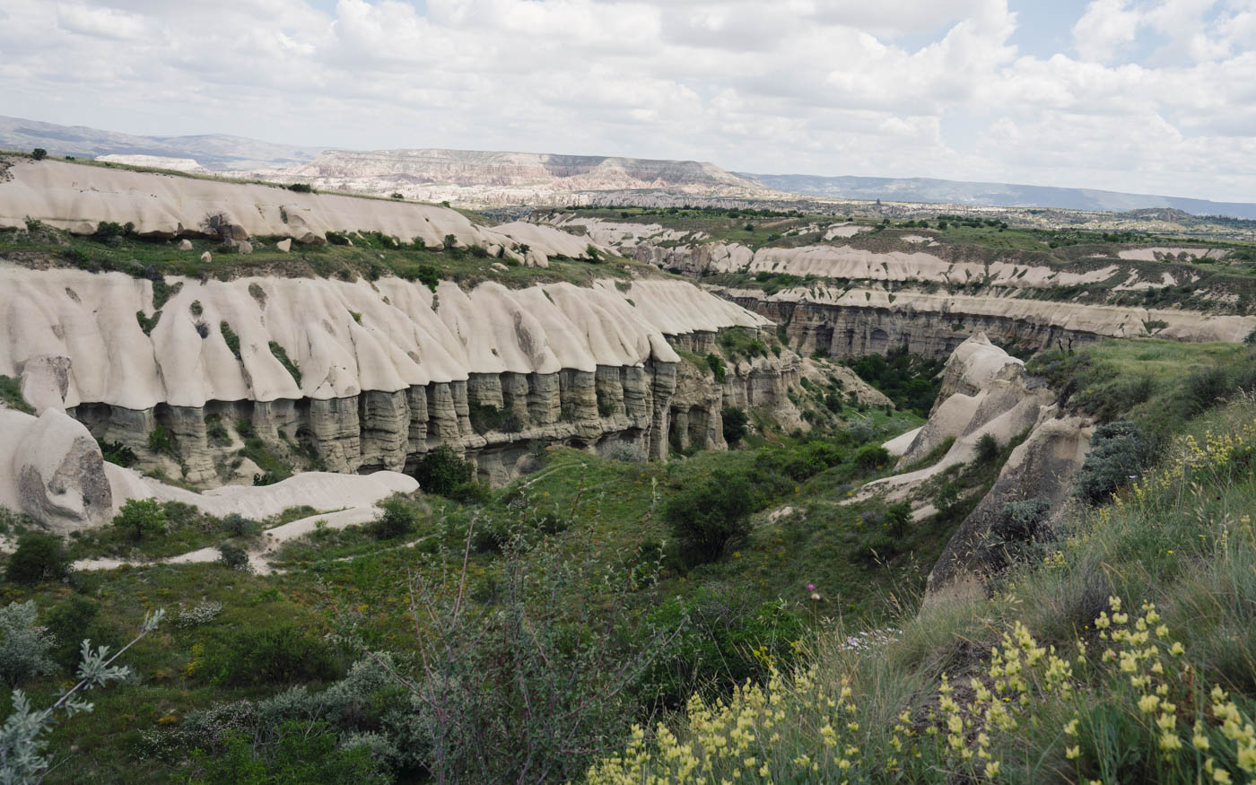Aussicht beim Wandern in Kappadokien
