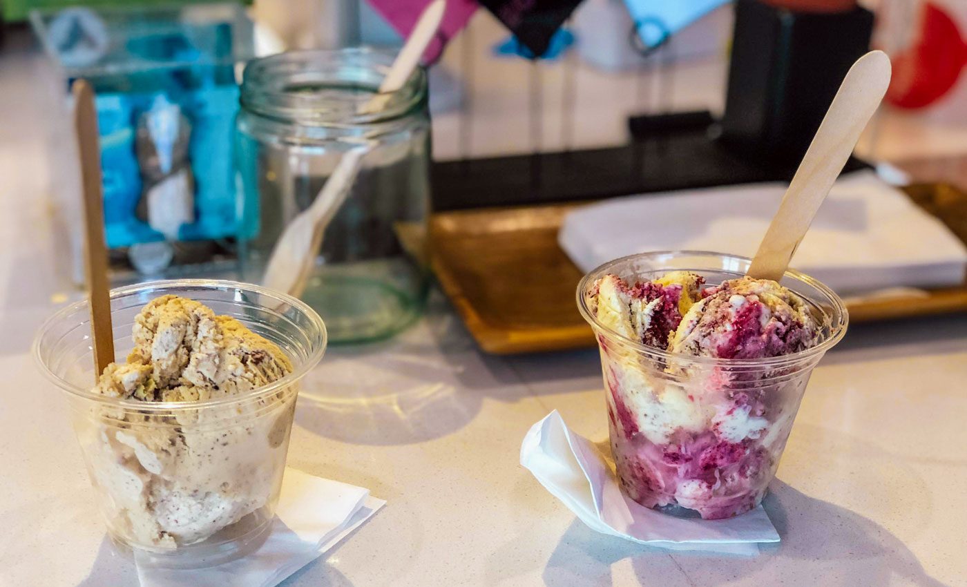 Hausgemachte Eiscreme. "Chaeban" ist berühmt für seine enorm fettige Milch