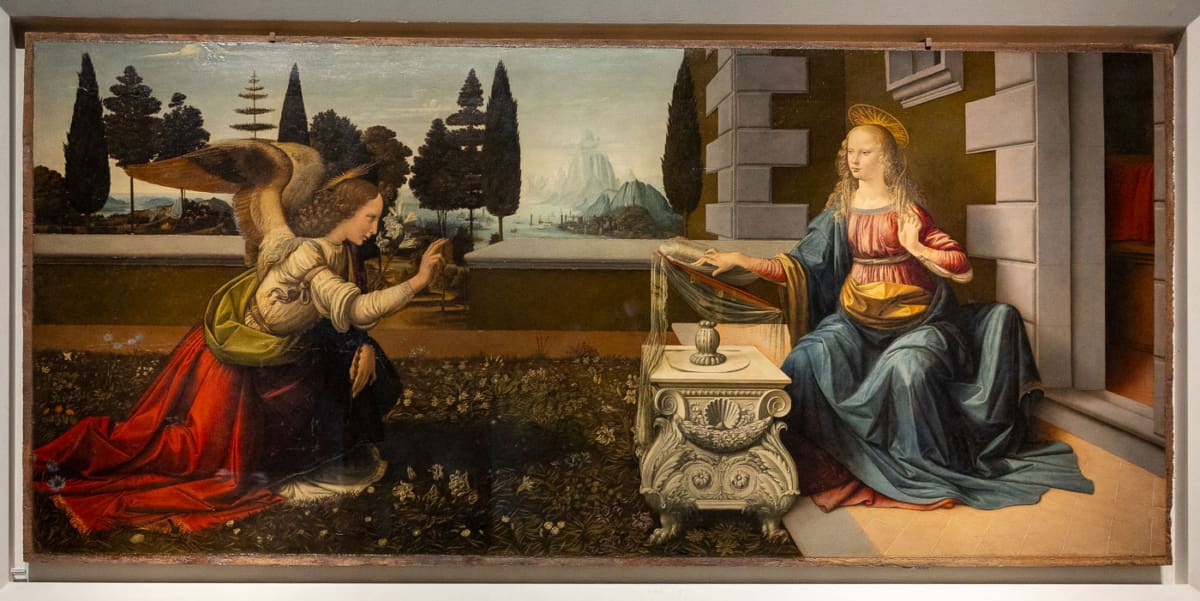 Verkündung Da Vinci Uffizien Florenz
