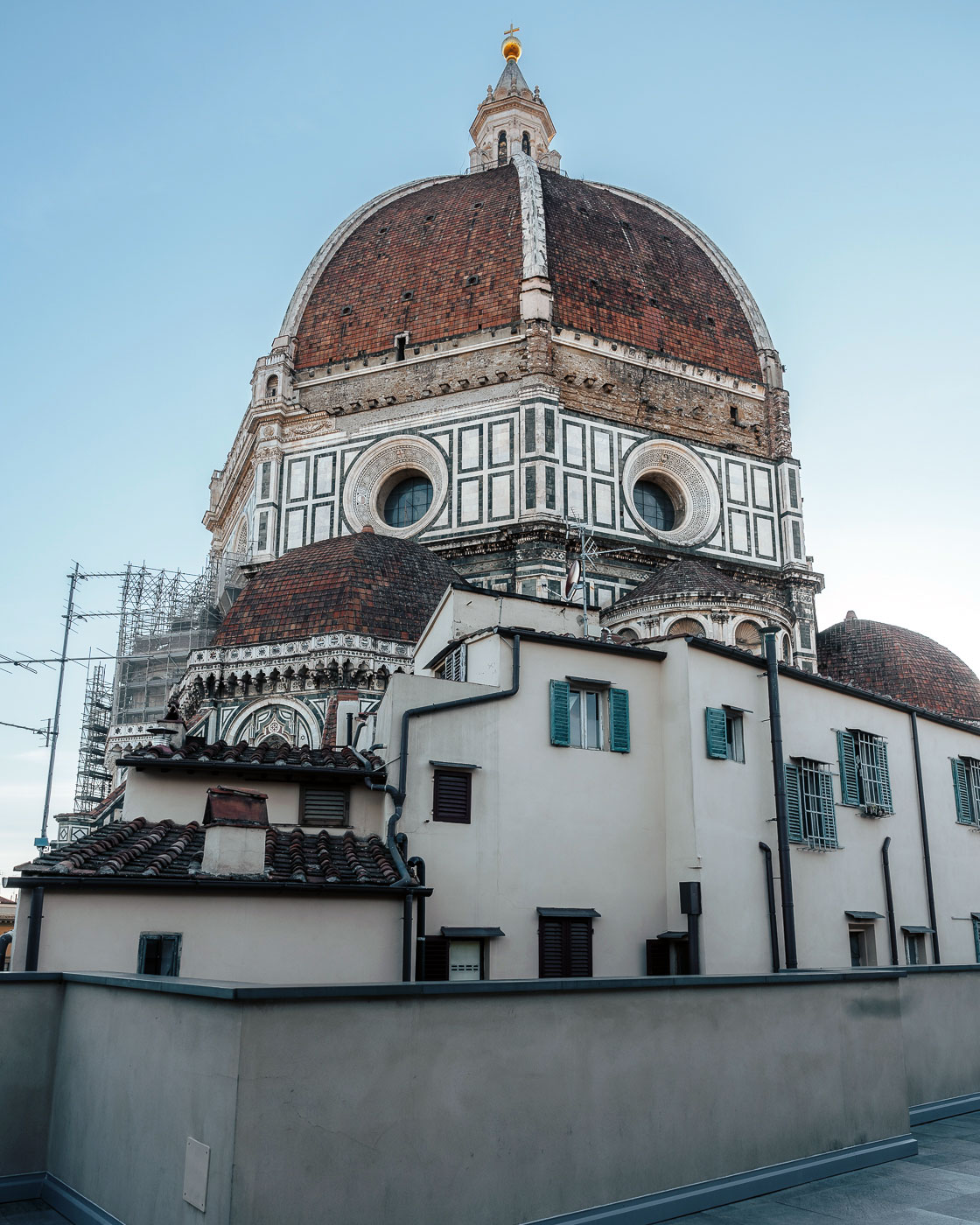 Dachterrasse des Dom Museums in Florenz mit Blick auf den Dom