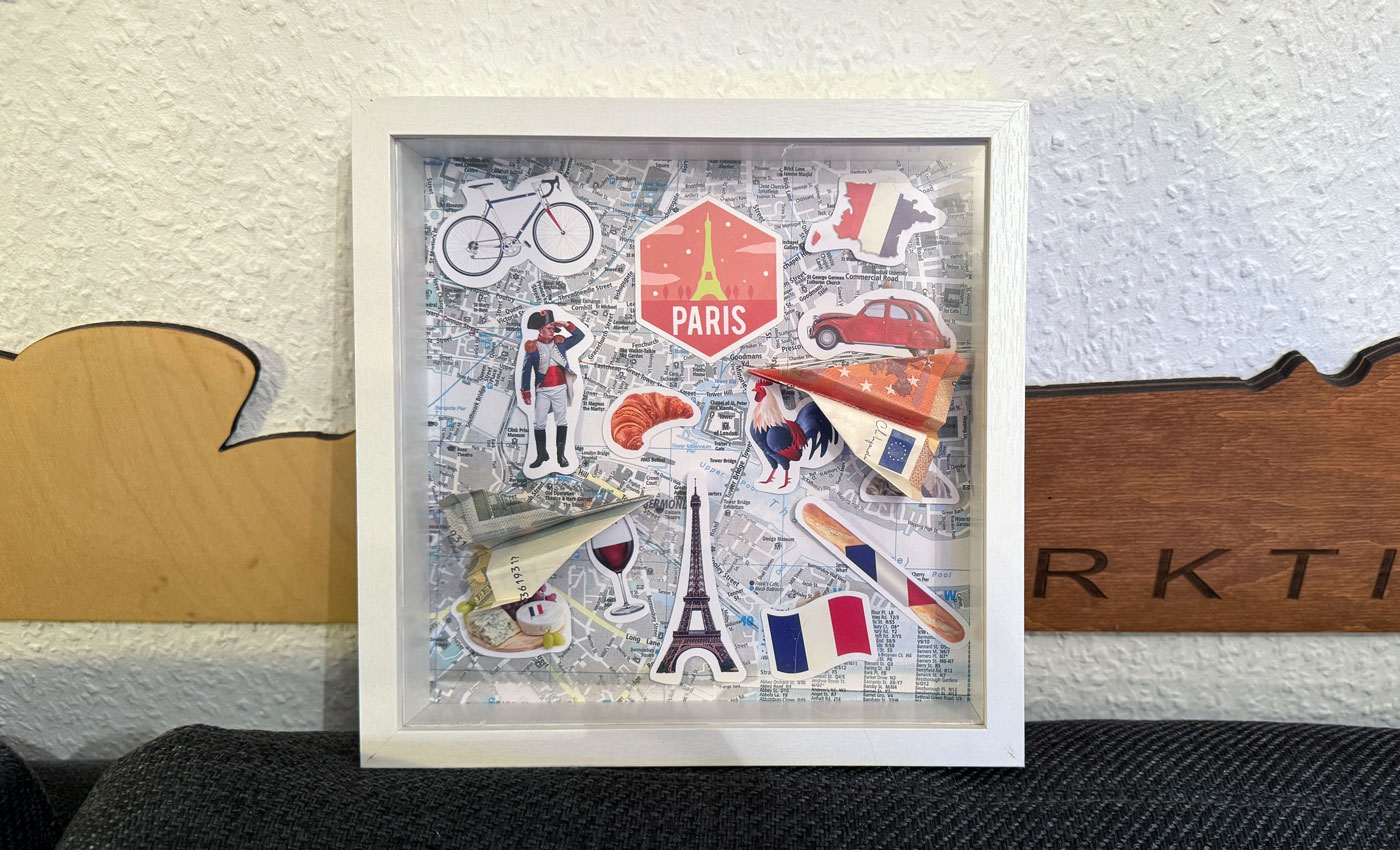 Gutschein Städtereise Bilderrahmen selber basteln