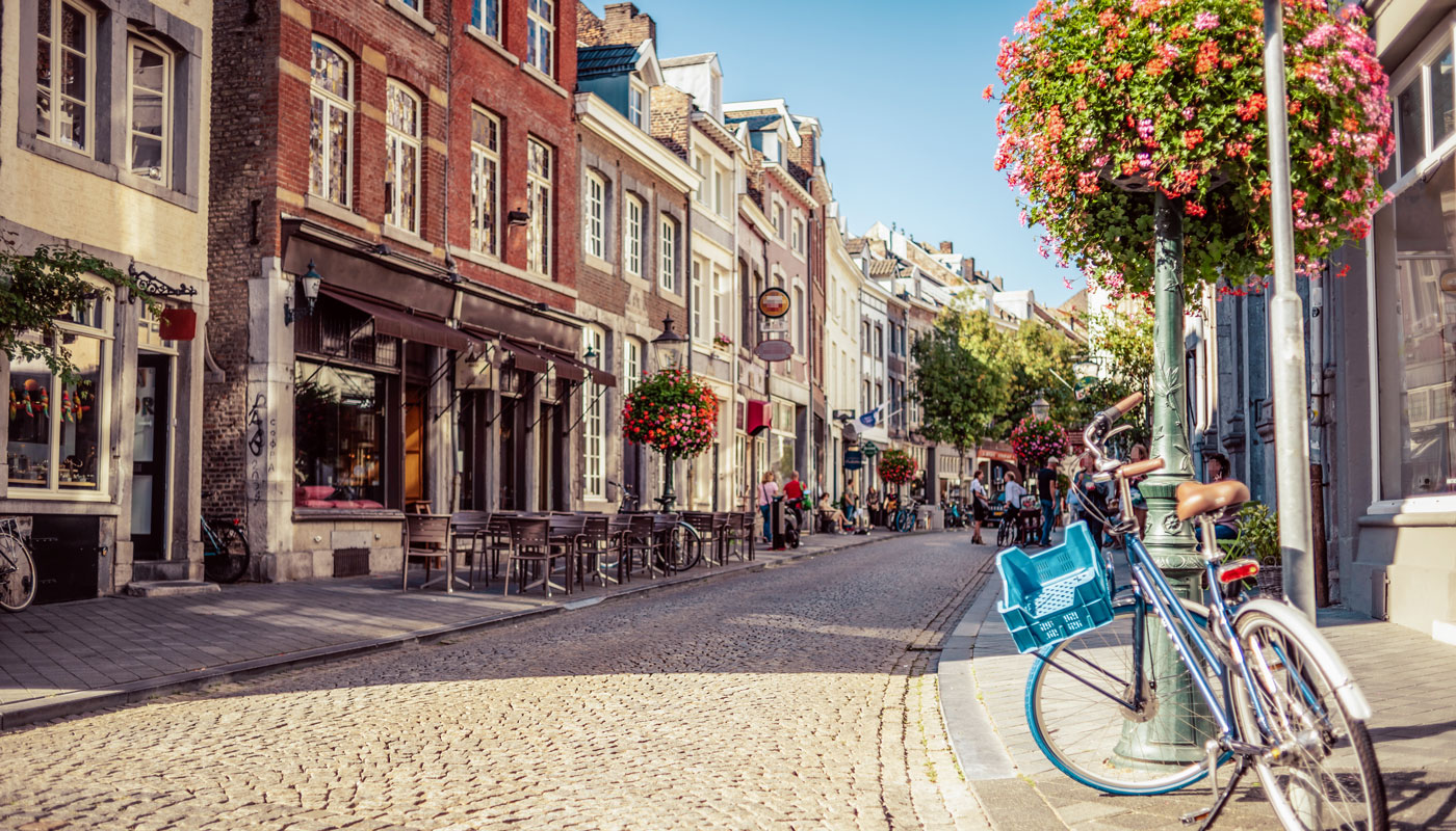 Gemütliche Straßen Maastricht Shopping