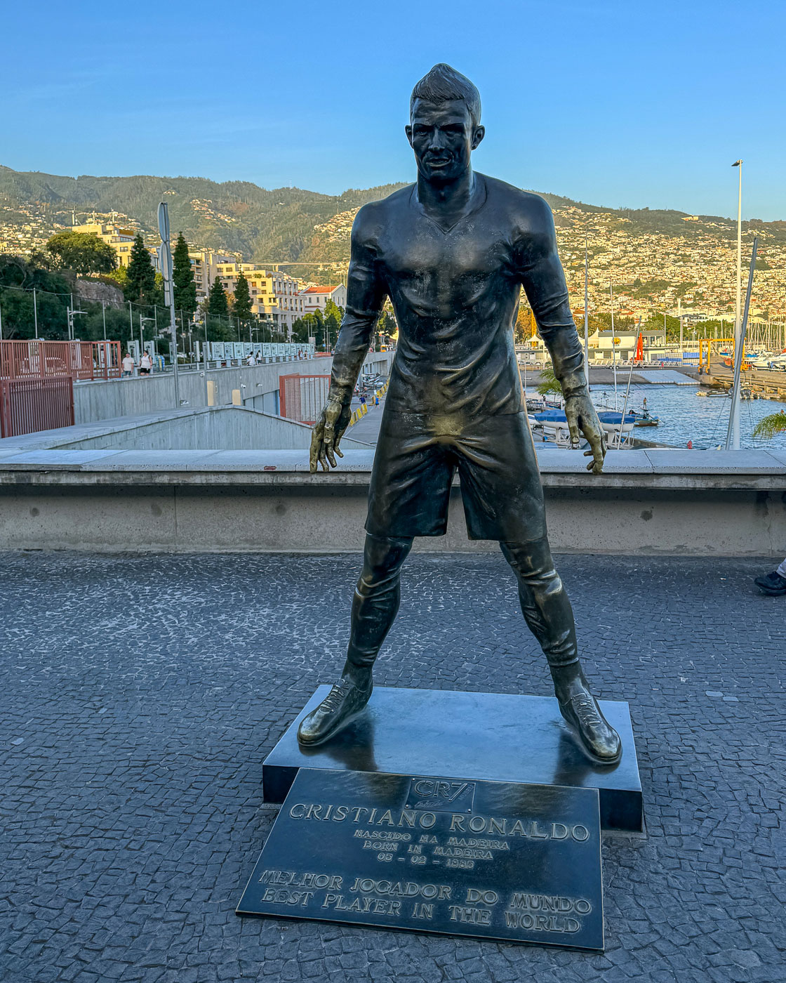 Christiano Ronaldo Statue in Funchal Madeira