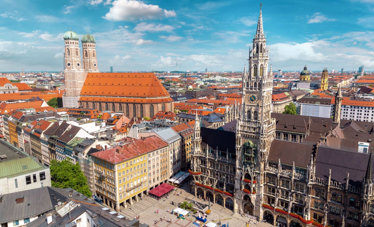 München Marienplatz Aussicht vom Alten Peter