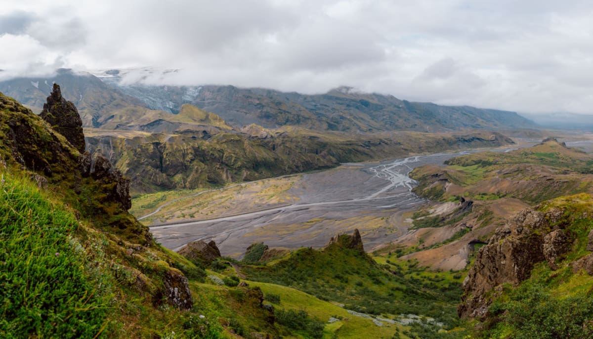 Valahnúkur Wanderung im Hochland bei Thorsmork