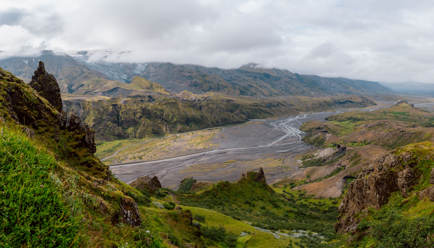Valahnúkur Wanderung im Hochland bei Thorsmork