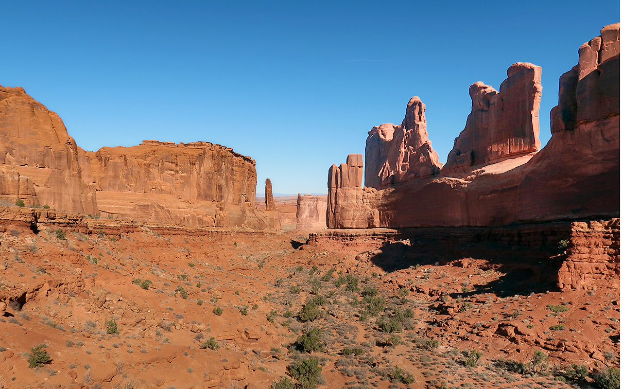Park Avenue Viewpoint im Arches Nationalpark in Utah