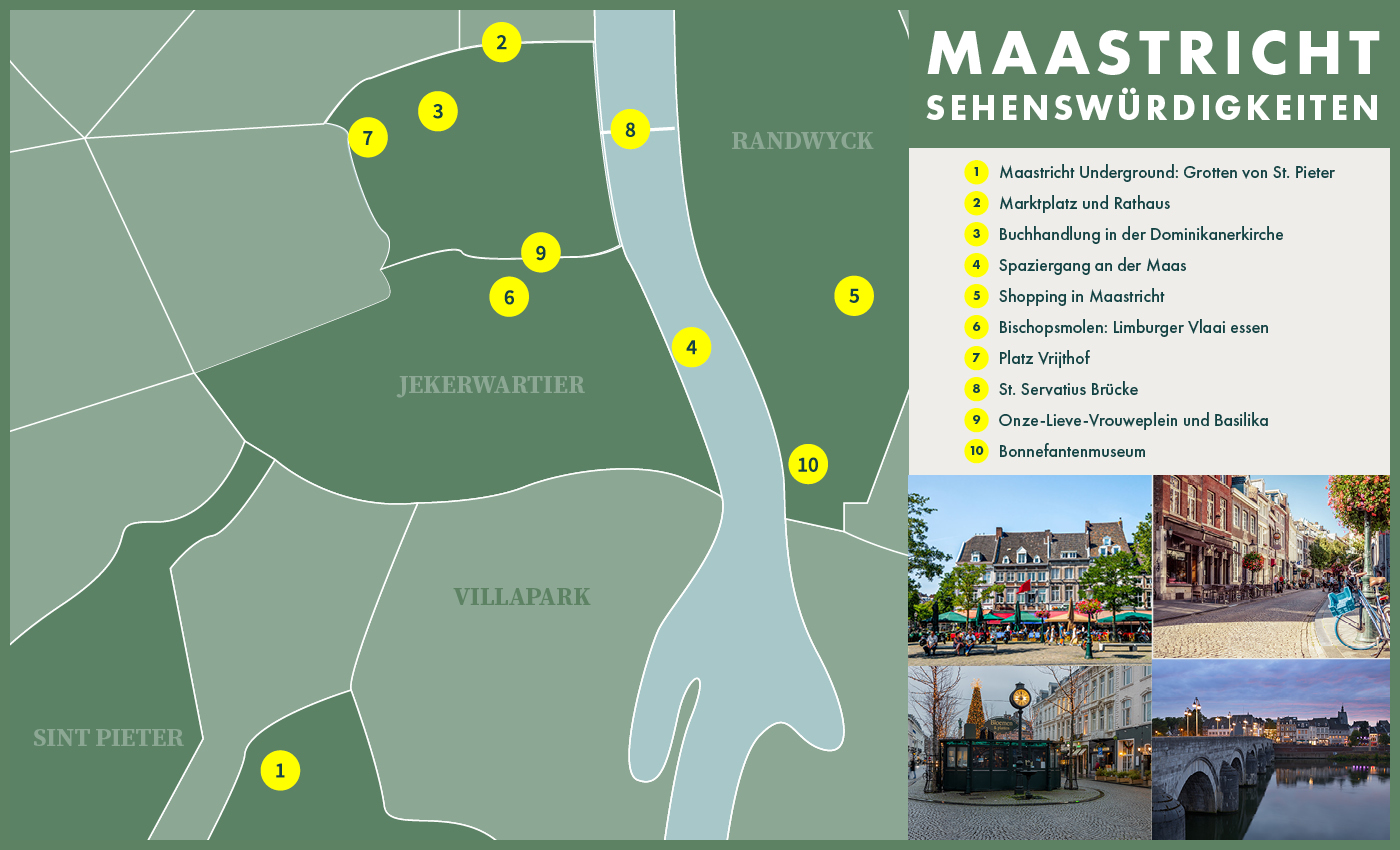 Maastricht Sehenswürdigkeiten Karte