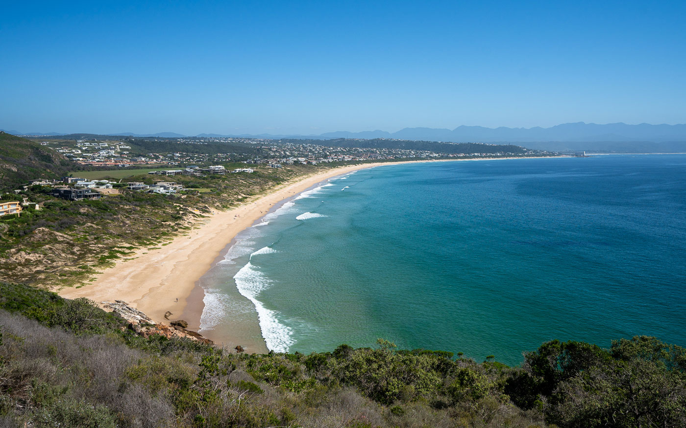 Blick auf den Robberg Beach 5 in Plettenberg Bay