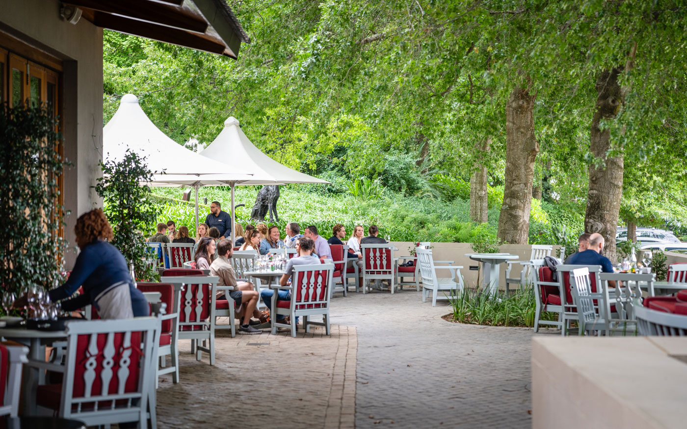 Delaire Graff Weingut Stellenbosch, Außenterrasse