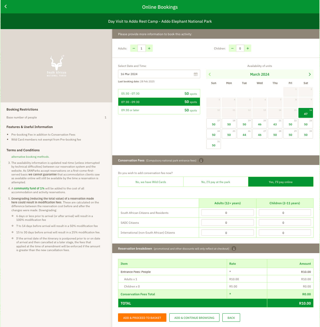 Addo Elephant Park Eintritt online reservieren