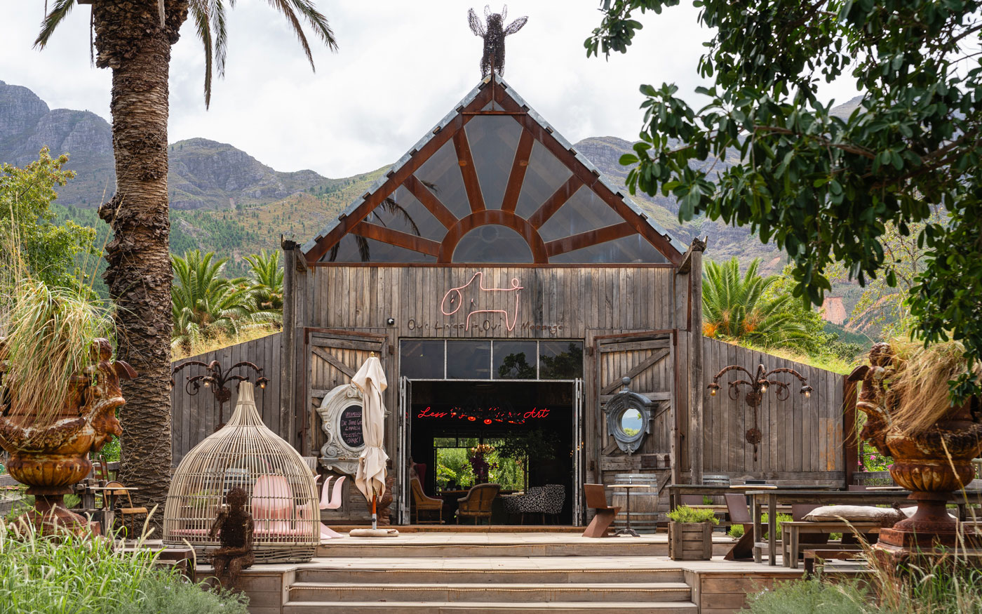 Pigcasso Franschhoek Highlight malende Schweine