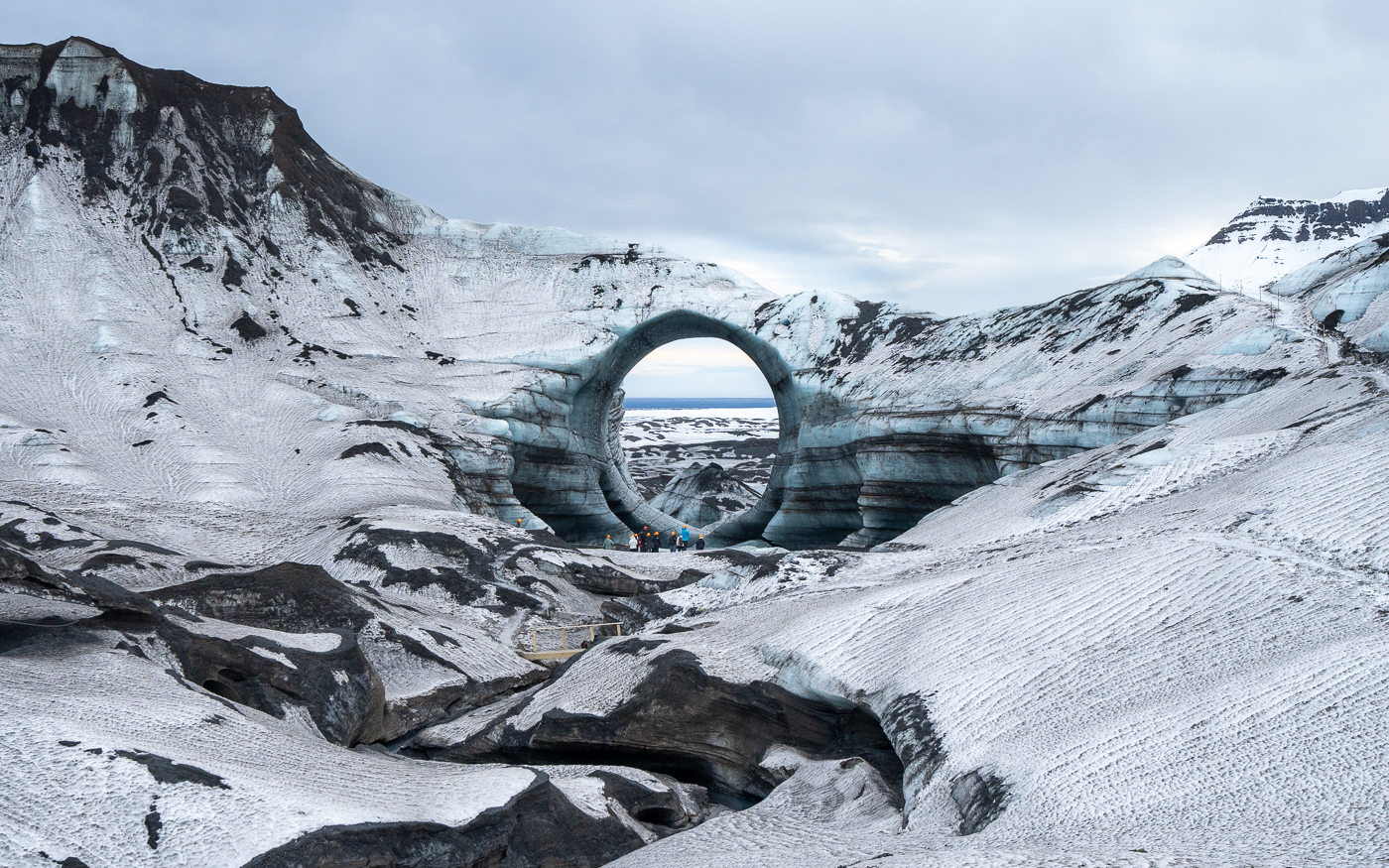 Altes Katla Ice Cave, nicht mehr begehbar