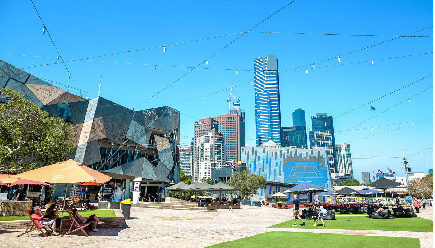 Federation Square: Kulturzentrum und Veranstaltungsort