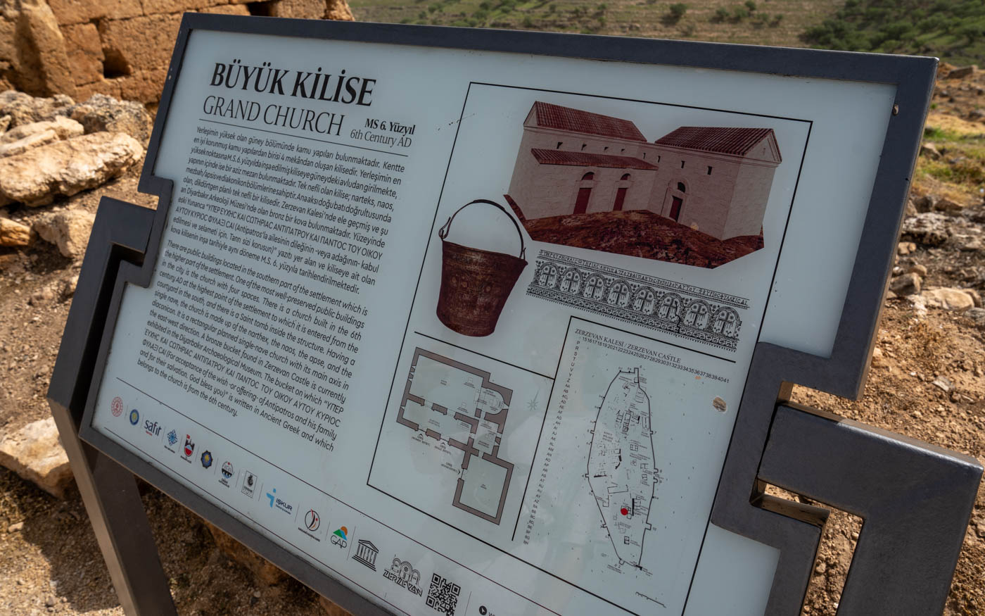 Veranschaulichung der Kirche von Zerzevan Kalesi