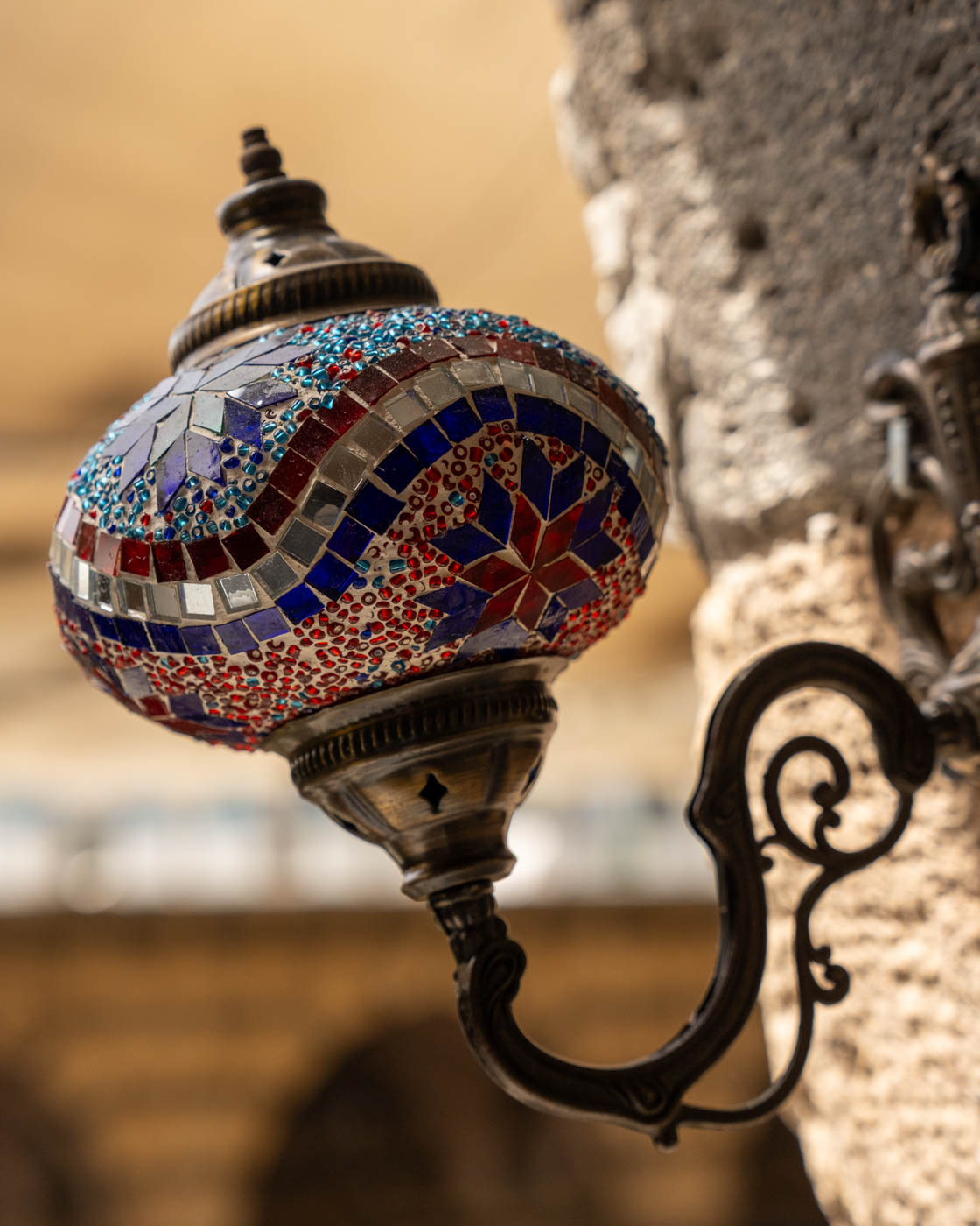 Öllampe in der Karawanserei Hasan Paşa Hanı