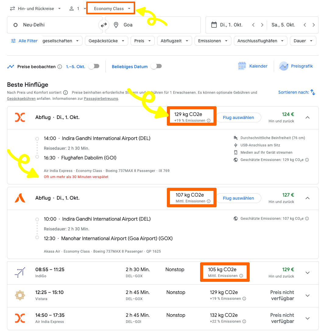 Flüge günstig buchen Tipps mit Google Flights