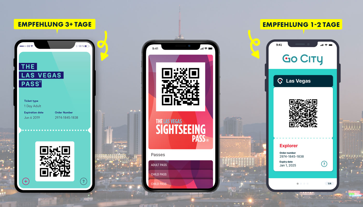 Vergleich der Las Vegas Pässe