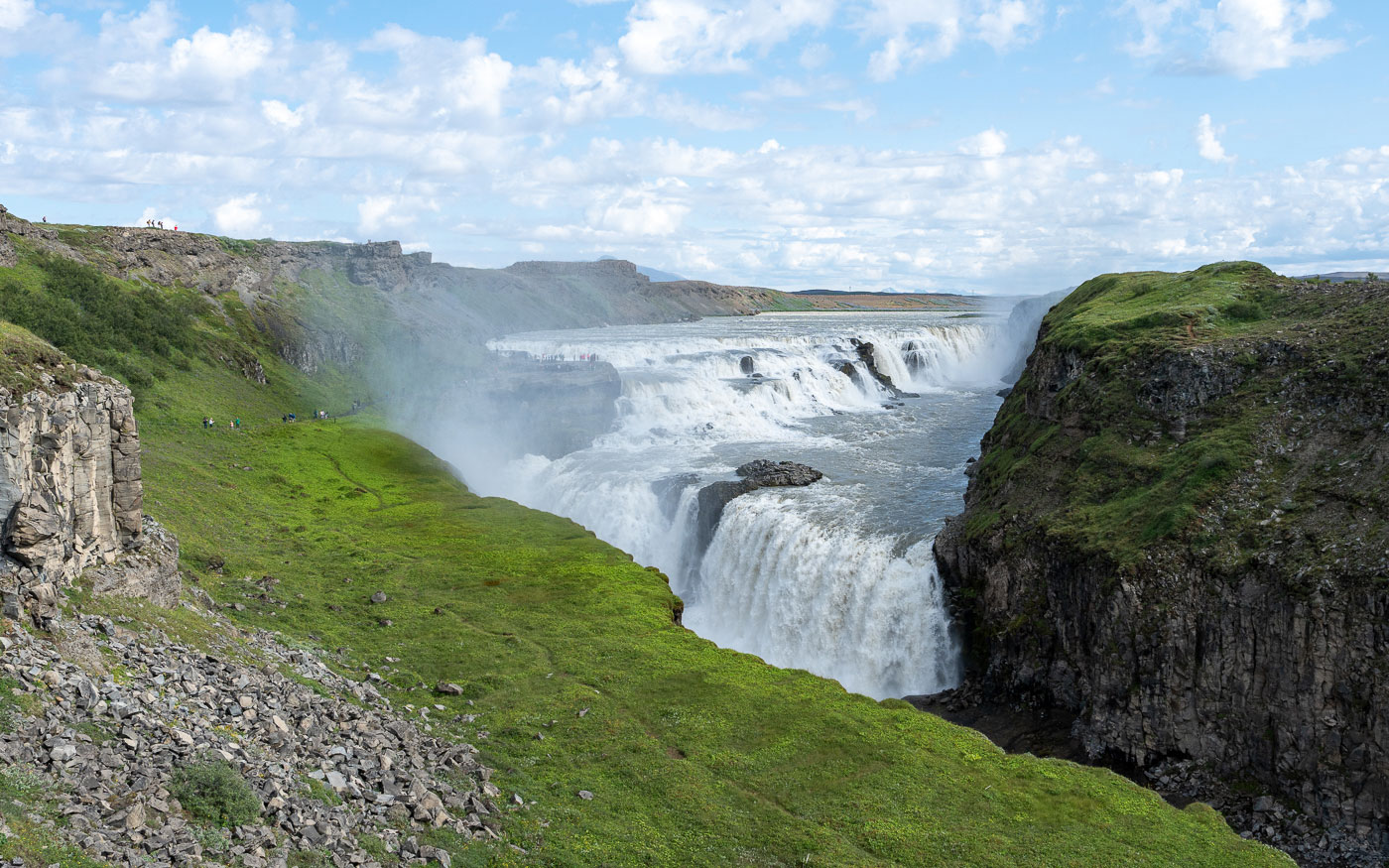 Gullfoss Wasserfall Golden Circle Island im Sommer