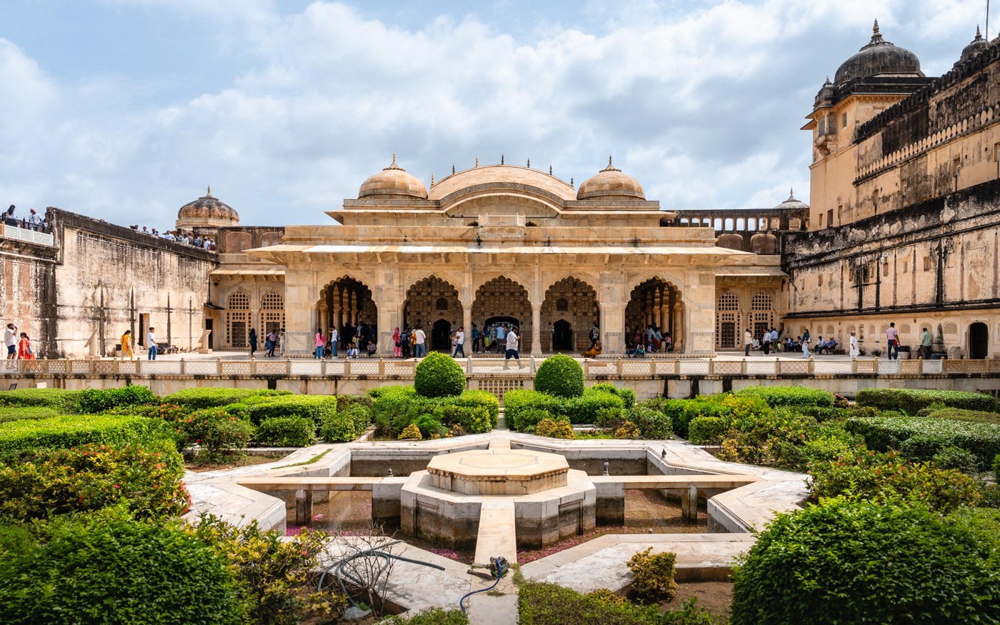 Innenhof Amber Fort, Jaipur (Rajasthan, Indien)