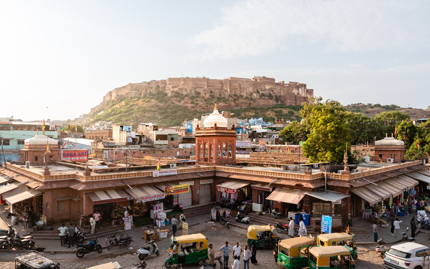 Jodhpur Mehrangarh Fort Aussicht von Uhrenturm