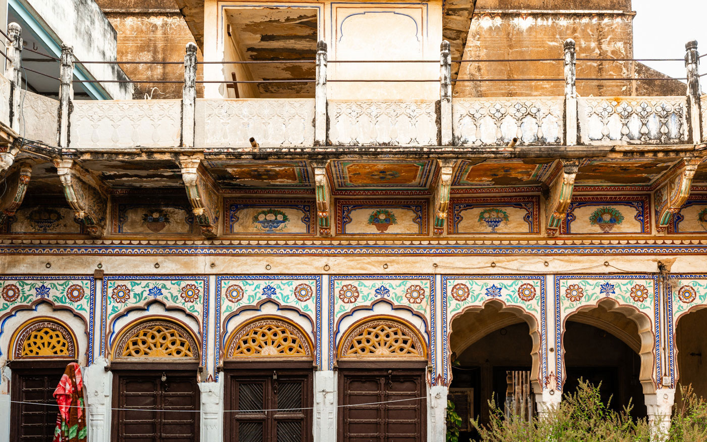Innenhof Goldener Haveli Mandava, Indien