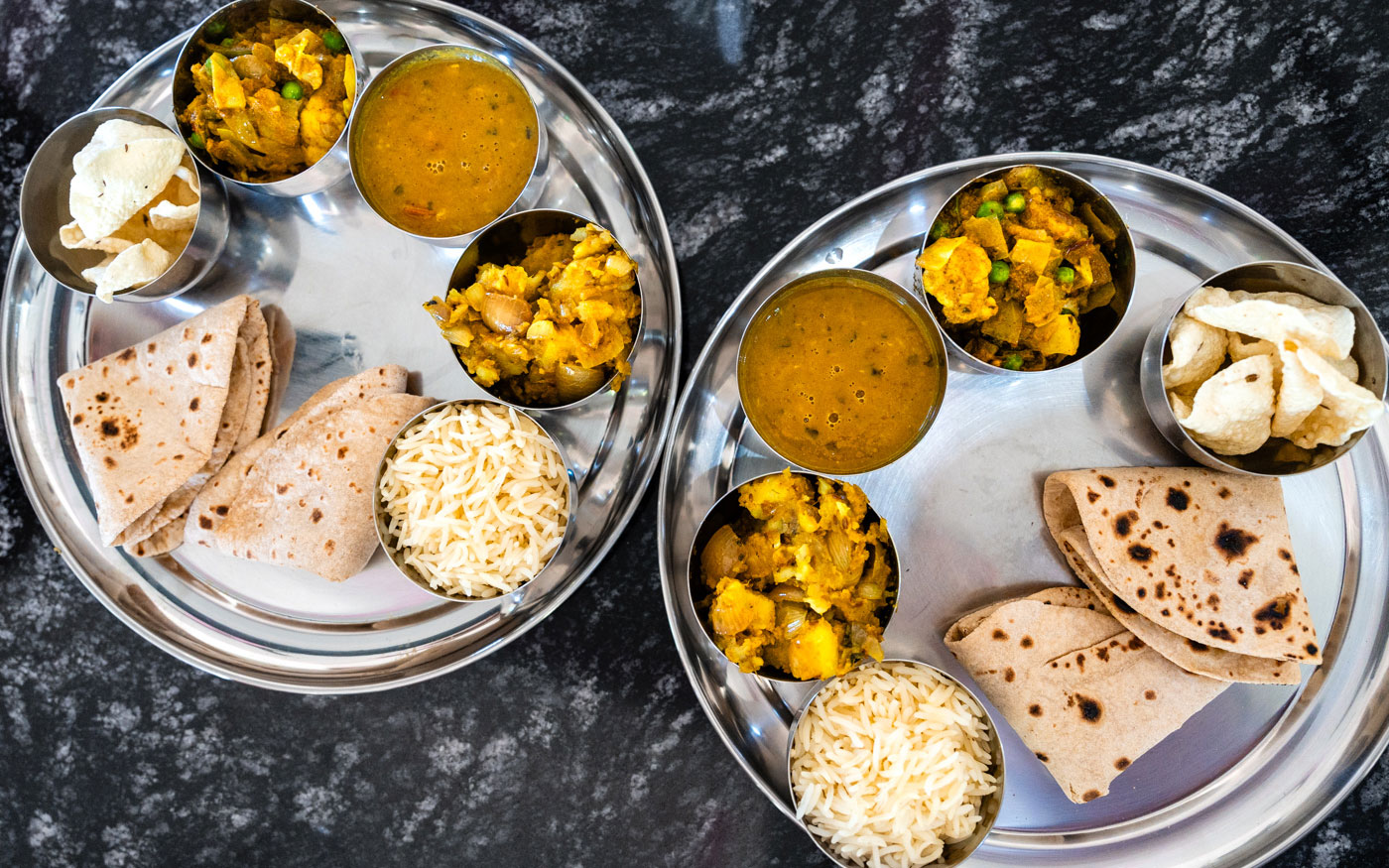 Thali Essen in Indien