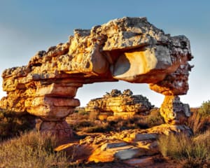 Felsformation Sewing Machine Arch Kagga Kamma Nature Reserve Südafrika