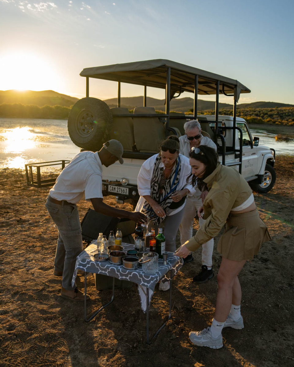 Sundowner im Mont Eco Game Reserve